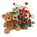 Мишка с Розами. Обаятельный мишка и корзина изысканных роз с зеленью - прекрасный подарок для родных и близких.
. Окленд