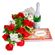 Для нее. Этот набор, состоящий из букета роз и хризантем с зеленью, шампанского и коробки конфет - отличный способ передать ваши поздравления или признание в любви.. Окленд